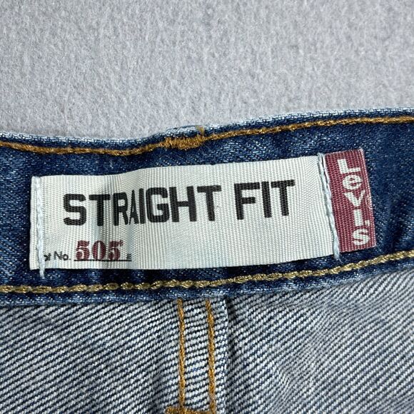 Vtg Levis 505 Jeans Men 38x30 Regular Fit Straight‎ Leg Mid Wash Denim (38x28) - Picture 8 of 12